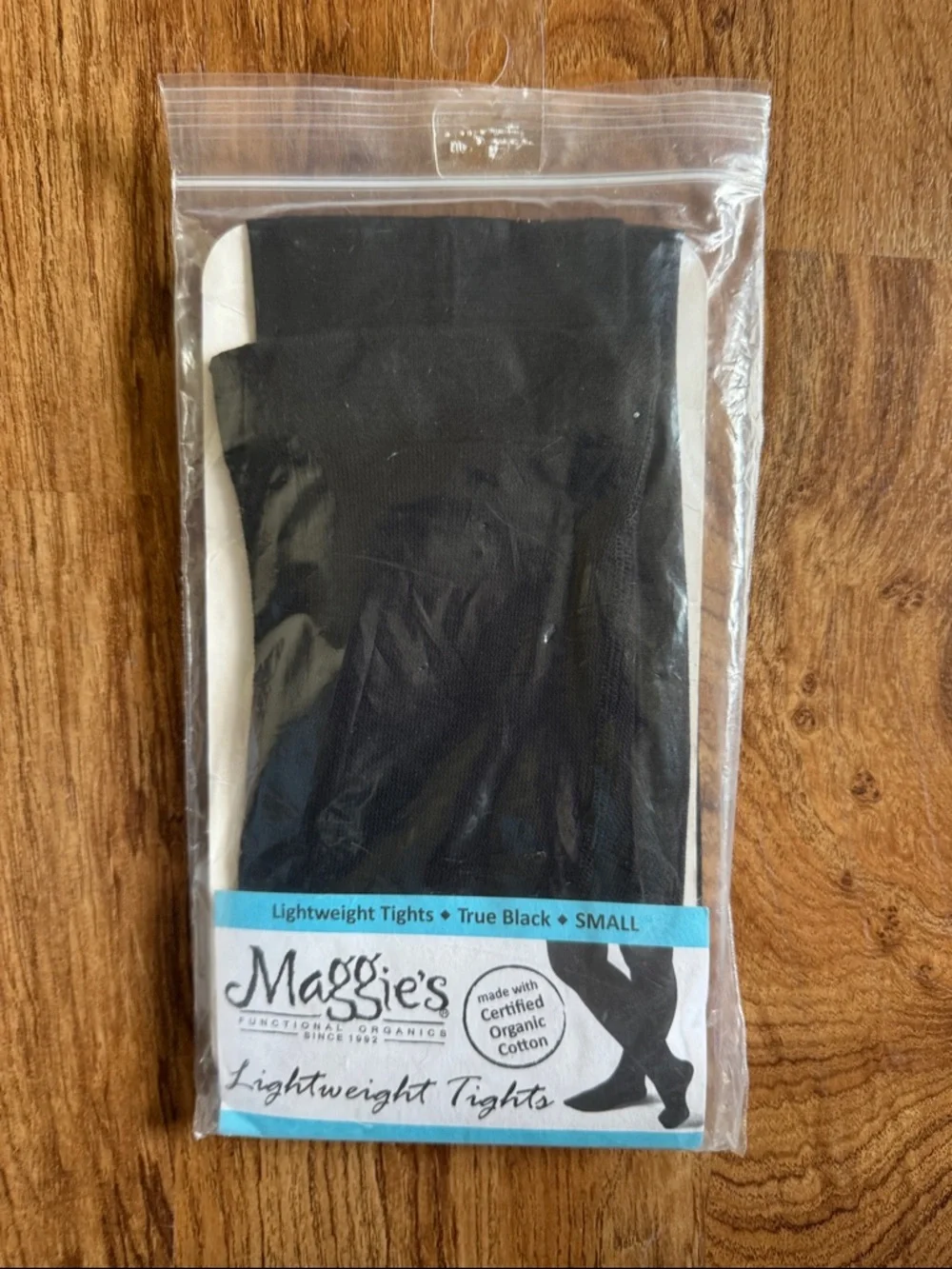 Maggie’s Organic Cotton Lightweight Tights — Black  - Small - NWT